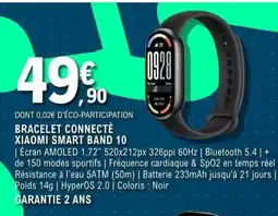 E.Leclerc Espace Culturel BRACELET CONNECTÉ XIAOMI SMART BAND 10 offre