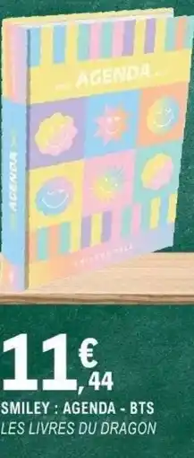E.Leclerc Espace Culturel SMILEY: AGENDA BTS LES LIVRES DU DRAGON offre