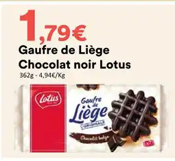 Hmarket Lotus gaufre de liège chocolat noir offre