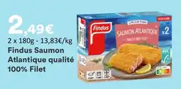 Hmarket Findus findus saumon atlantique qualité 100% filet offre