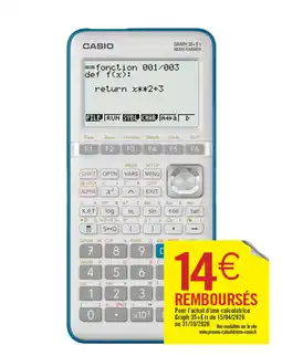Auchan Casio calculatrice graphique 35 python offre