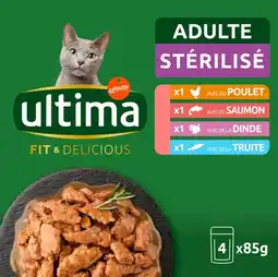 Auchan Supermarché Ultima pâtée en sauce pour chat adulte stérilisé ultima offre