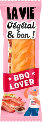 Auchan Supermarché La vie sandwich végétal baguette bbq lover la vie offre