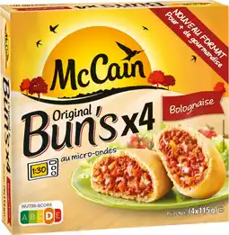 Auchan Supermarché Mccain original bun's bolognaise surgelés mccain offre