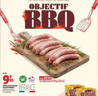 Auchan Supermarché Chipolatas nature ou aux herbes offre