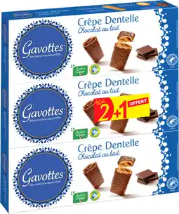 Auchan Supermarché Gavottes crêpes dentelle au chocolat au lait gavottes offre