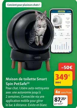 Maxi Zoo Petsafe maison de toilette smart spin offre