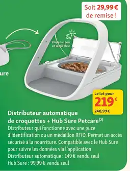 Maxi Zoo Sure petcare distributeur automatique de croquettes + hub offre