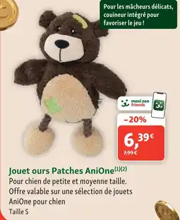 Maxi Zoo Anione jouet ours patches offre