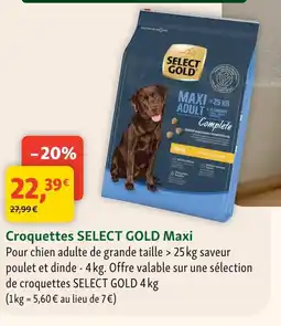 Maxi Zoo Select gold croquettes maxi offre