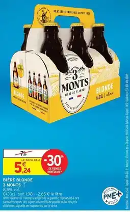 Intermarché Hyper Francaise - bière blonde 3 monts offre