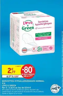 Intermarché Hyper Signal - serviettes hypoallergéniques normal offre