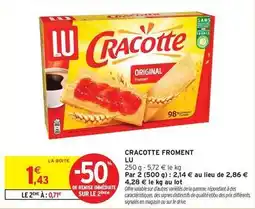 Intermarché Hyper Lu - cracotte froment offre