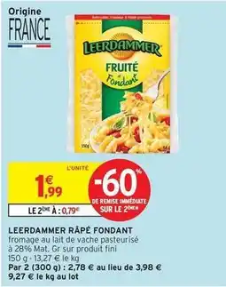 Intermarché Hyper Leerdammer - râpé fondant offre