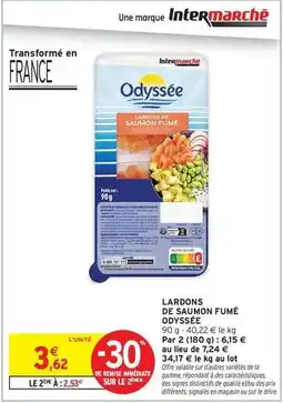 Intermarché Hyper Odyssée - lardons de saumon fumé offre