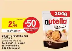 Intermarché Hyper Nutella - biscuits fourrés offre