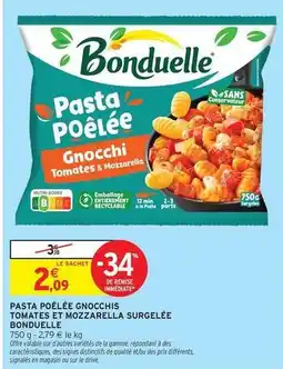 Intermarché Hyper Bonduelle - gnocchis tomates et mozzarella surgelée offre
