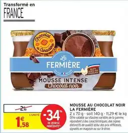 Intermarché Hyper Signal - mousse au chocolat noir offre