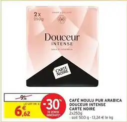 Intermarché Hyper Carte noire - café moulu pur arabica douceur intense offre