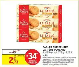 Intermarché Hyper Signal - sablés pur beurre offre