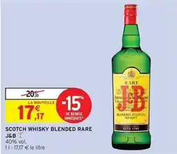 Intermarché Hyper J&b - scotch whisky blended rare offre
