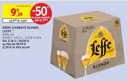 Intermarché Hyper Leffe - bière d'abbaye blonde offre