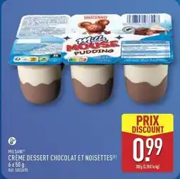 ALDI Crème dessert chocolat et noisettes offre