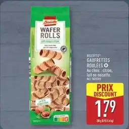 ALDI Bisotto gaufrettes roulees offre