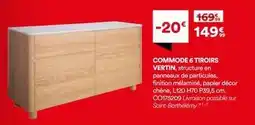 BUT Chêne - commode 6 tiroirs offre