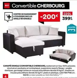 BUT Canapé d'angle convertible cherbourg offre