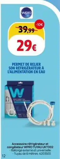 BUT Wpro - permet de reliefer son refrigerateur a l'aimmentation en eau offre