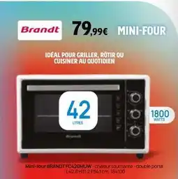 BUT Brandt - mini-four fc42pmuw-chalouur tournante-double porte ll421b512p54 offre