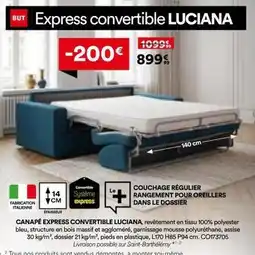 BUT Tous - canape express convertible licuciana offre
