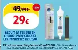 BUT Wpro - réduit la teneur en chlore, particules et les impuretés de l'eau offre