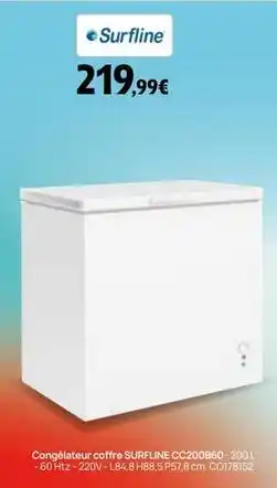 BUT Surfline - congelateur coffre sur une co200b60 offre