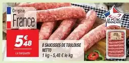 Netto Netto - 8 saucisses de toulouse offre