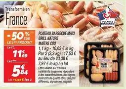 Netto Maître coq - plateau barbecue maxi grill nature offre