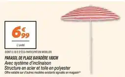 Netto Signal - parasol de plage bayadère 180 cm offre
