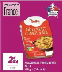 Netto Netto - paella poulet et fruits de mer offre