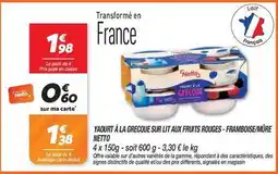 Netto Netto - yaourt à la grecque sur lit aux fruits rouges-frambrose/wure offre