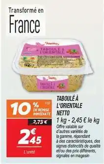Netto Netto - taboulé à l'orientale offre