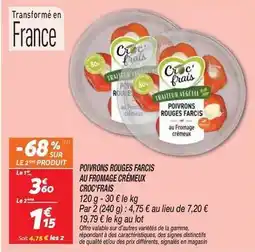 Netto Signal - poivrons rouges farcis au fromage crémeux offre
