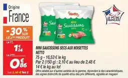 Netto Netto - mini saucissons secs aux noisettes offre