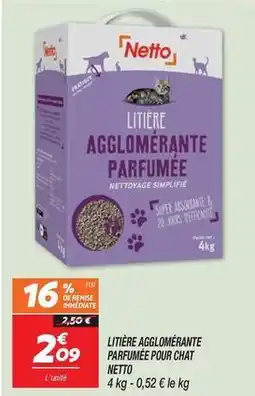 Netto Netto - litière agglomérante parfumée pour chat offre