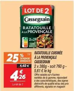 Netto Cassegrain - ratatouille cuisinée à la provençale offre
