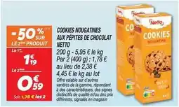 Netto Netto - cookies nougatines aux pépites de chocolat offre