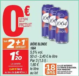 Netto 1664 - bière blonde offre
