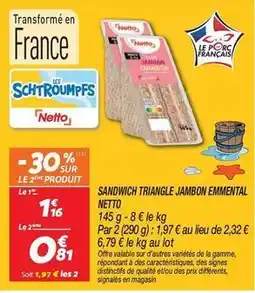 Netto Netto - sandwich triangle jambon emmental offre