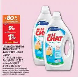 Netto La queue du chat - lessive liquide sensitive savon & aloe vera offre
