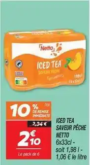 Netto Netto - iced tea saveur pêche offre